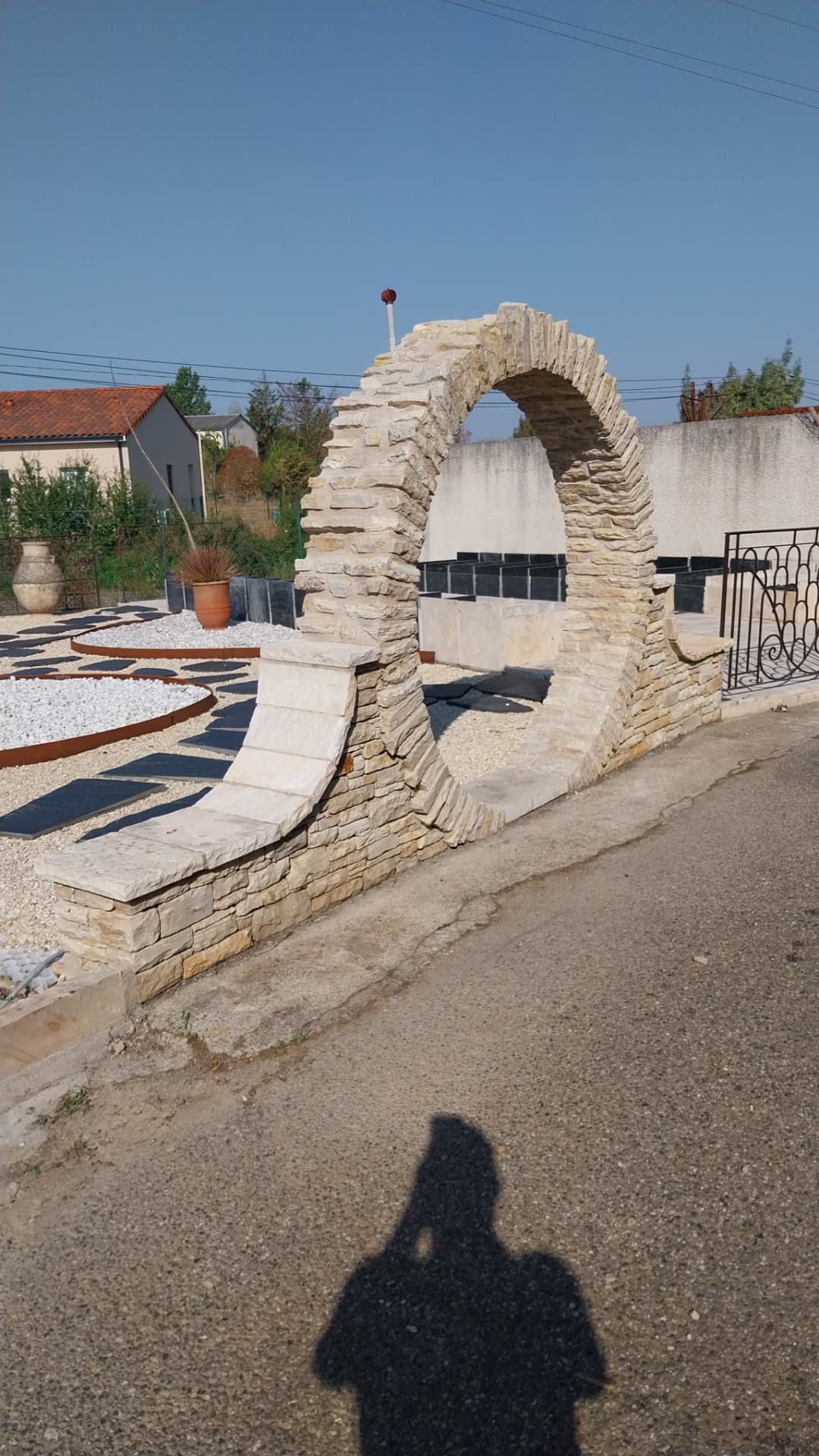 Moongate et murets en pierre