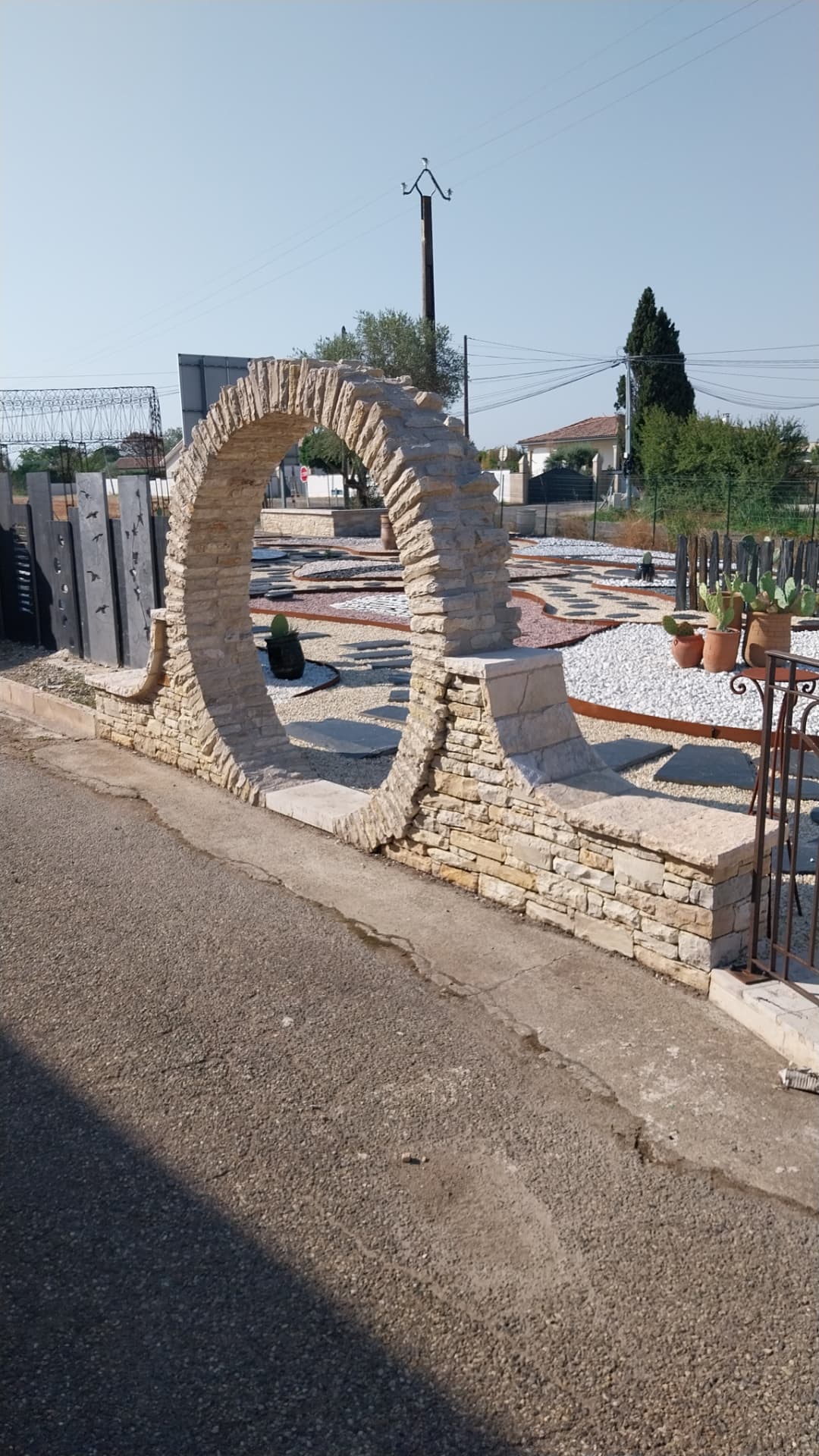 Moongate et murets en pierre